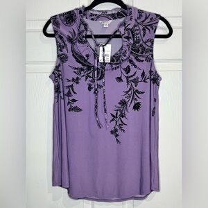 NWT - Cato Women’s sleeveless top - purple - size Medium